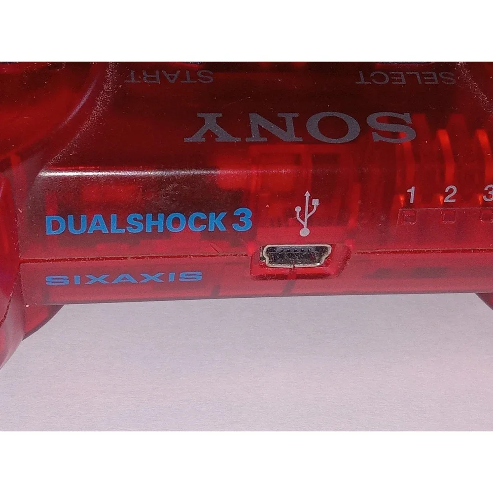 Official Sony DualShock 3 Wireless Controller – Crystal Red / Clear Red